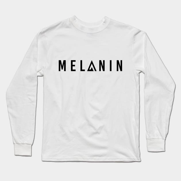 MELANIN - BLACK Long Sleeve T-Shirt by Anrego